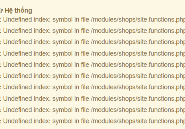 Hướng dẫn sửa lỗi symbol module shop Nukeviet